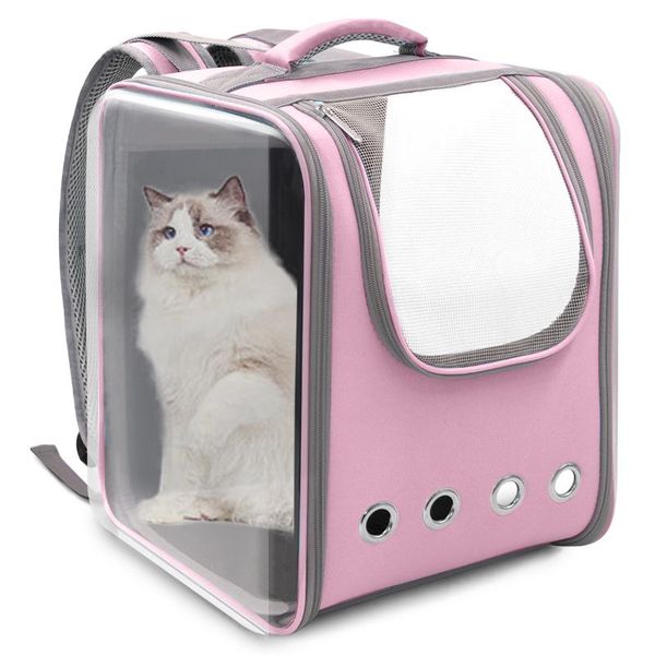 

cat carriers,crates & houses transport bag pet backpack mesh breathable foldable outdoor carrier travel transparent space