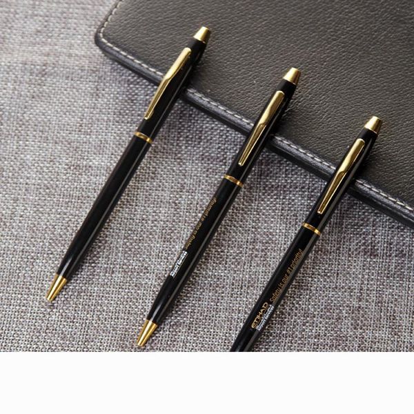 

gel pens black business medium nib fountain pen gold hook trim