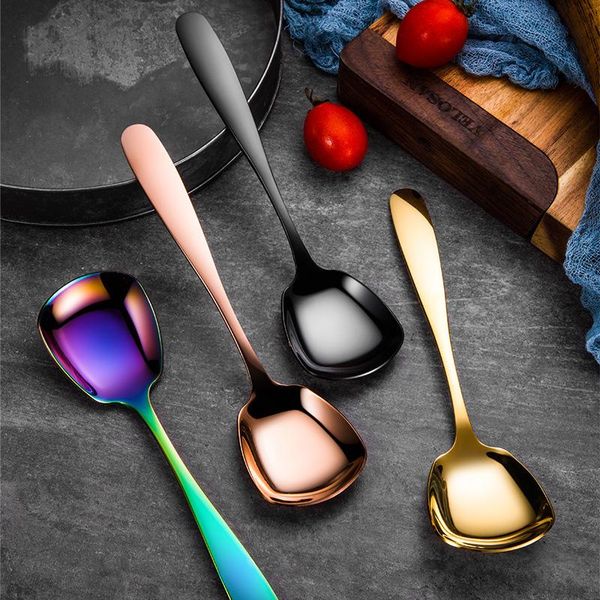 

spoons coffee spoon thickened home stainless steel korea titanium-plated gold