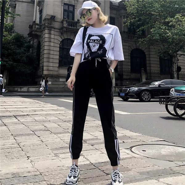 

tyjtjy tracksuit loose fashion clothing women tracksuits korean hip hop print personality sweater 2 piece set, Gray