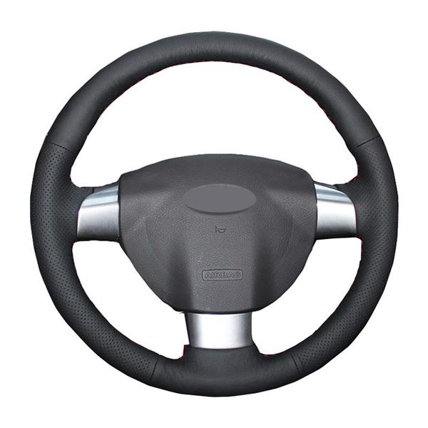 

hand sewing car steering wheel cover wrap leather suede for focus 2005-2011 cc 2007 2008 2009 2010 2011 (3-spoke) covers