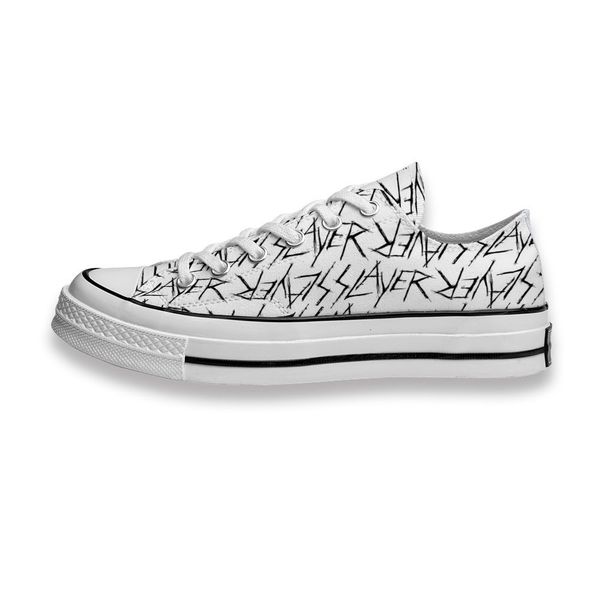 

custom printed sho music band logo slayer sneakers low mens womens skateboard sport footwear diy trainers canvas casual shoe