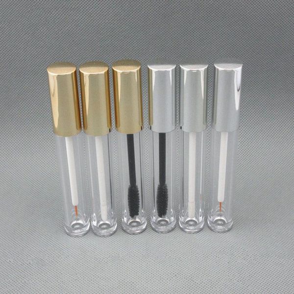 

storage bottles & jars 100pcs/lot 6ml lip tubes cosmetic container empty silver gold mascara tube beauty tool mini refillable bottle