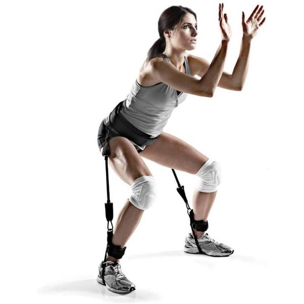 

sports fitness bounce trainer leg resistance bands workout band set strength training exercise