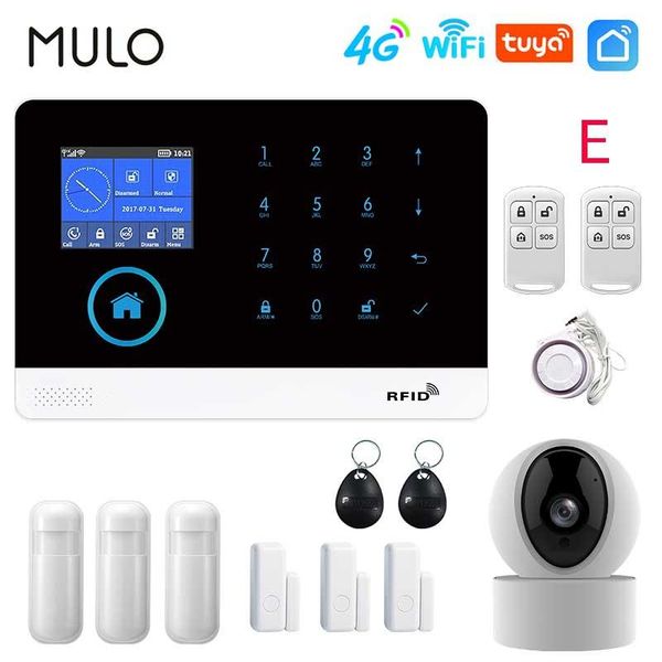 

alarm systems security home wifi gsm 4g tuya wireless smart burglar kit work with alexa
