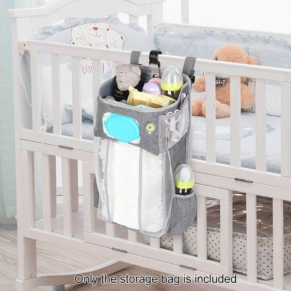 

storage bags portable with light for closet crib baby diaper caddy multifunction home hanging nursery organizer oxford cloth table wall