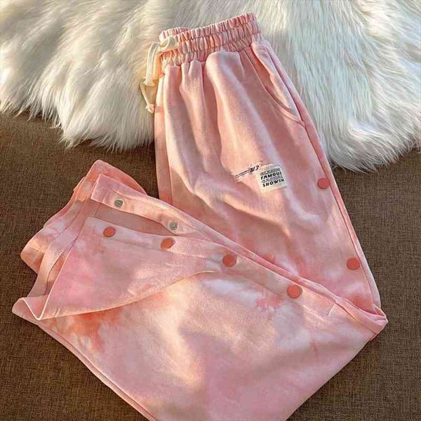 

hip hop tie dye retro pants women harajuku oversize wide leg trousers streetwear korean fashion hippie baggy pants, Black;white