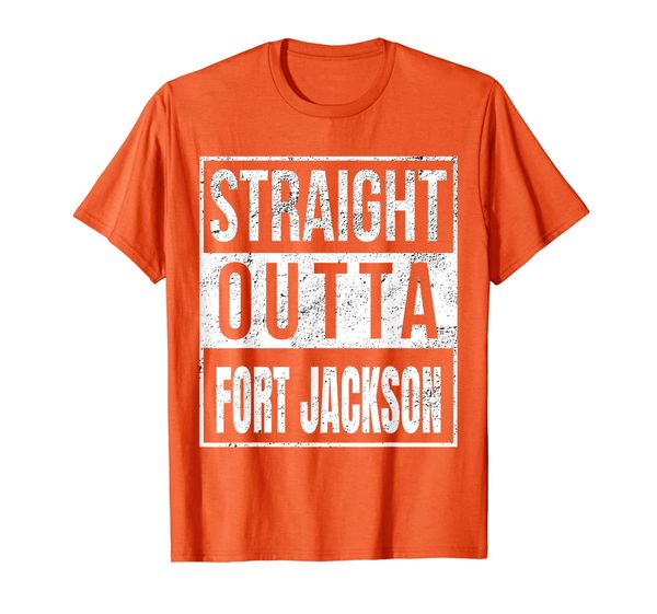 

straight outta fort jackson south carolina gift shirt t-shirt, White;black