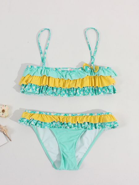 

summer bikini spring / 2021 cute children's swimsuit, White;black