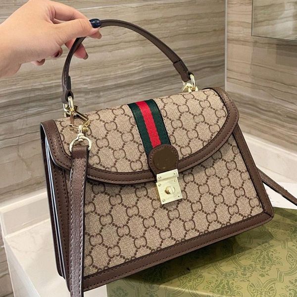 

women bags cross body bag purse classic patchwork color letter genuine leather high-capacity gold hardware hasp interior zipper adjustable