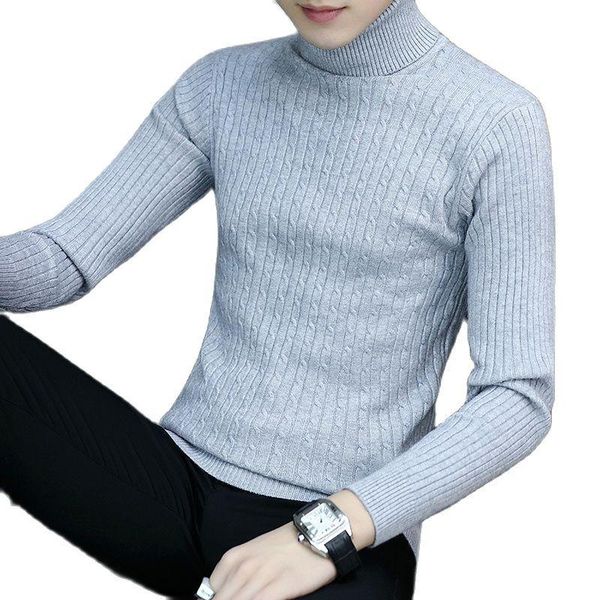 

men's sweaters autumn winter sweater mens turtleneck solid color pullovers men slim fit male knitted clothing 3xl, White;black