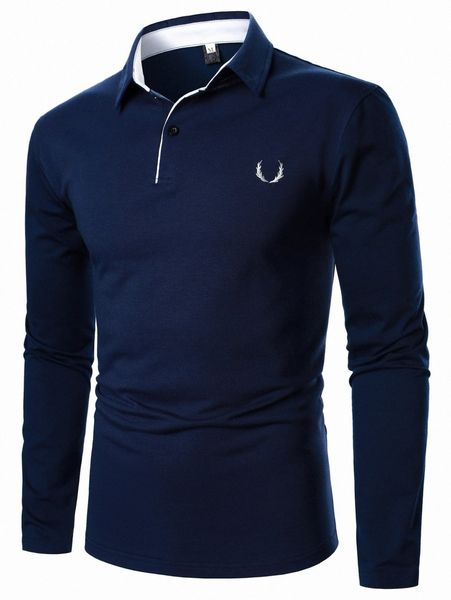 

men button embroidered polo shirt t67n#, White;black