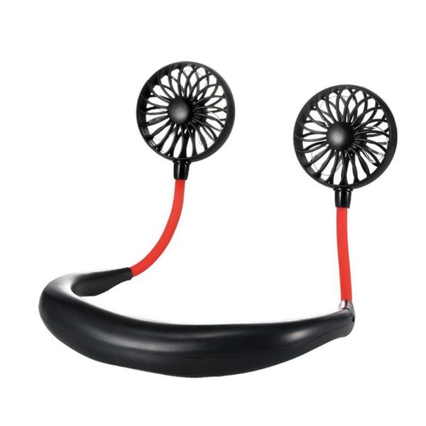 

electric fans lazy sports hanging neck fan air cooler outdoor convenient usb charging creative student mini cooling
