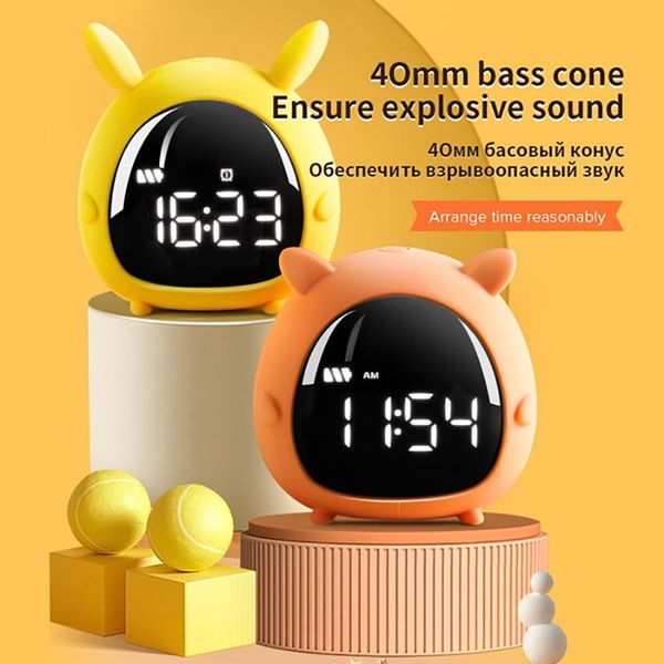 

other clocks & accessories creative smart student alarm clock usb charging voice control deskdigital led mini electronic cartoon childre