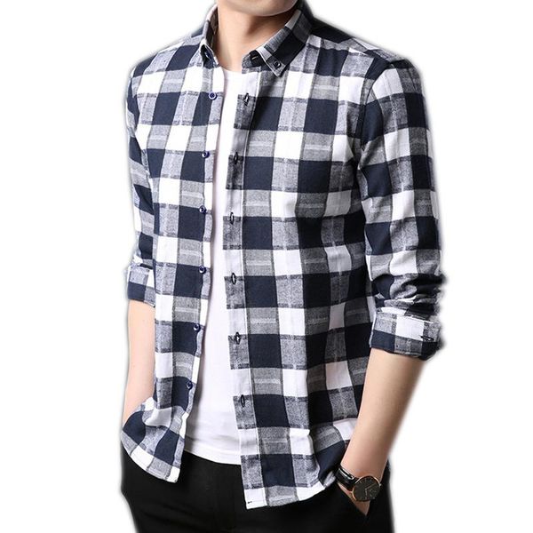 

men's casual shirts men teenagers shirt fashion plaids summer spring checkered plus size 40% cotton asian 100kg a06241242, White;black