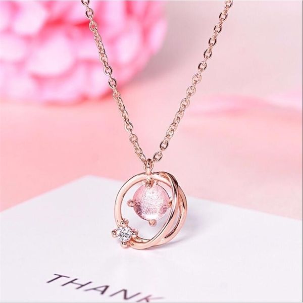 

korean version star sky key necklace student clavicle chain pendant female couple friend gift, Black