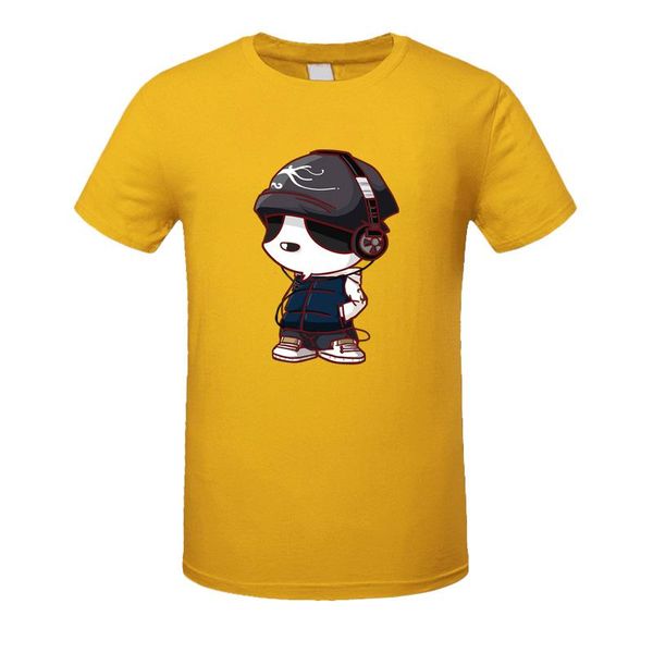 

men's t-shirts 2021 fashion cute panda print t shirt men cotton short sleeve anime summer style plus size, White;black
