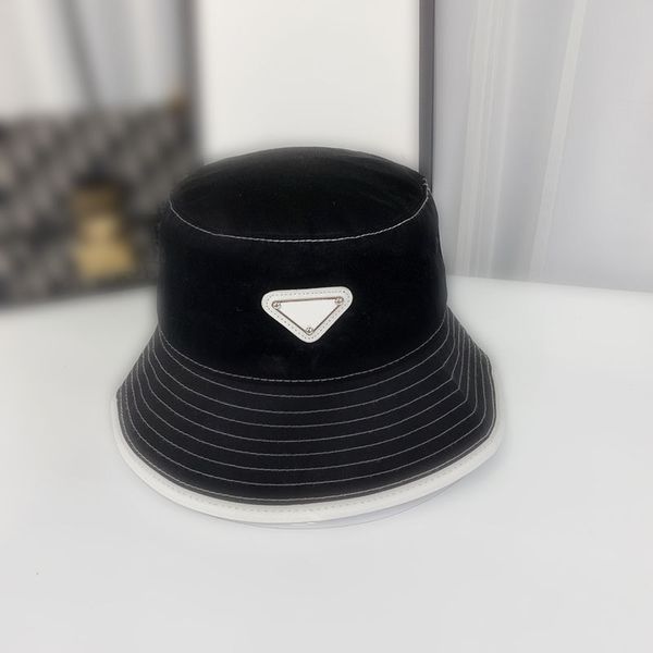 

2 colors solid color classic bucket hat designer triangle luxury hats couples caps fashion fitted cap d2110153hl, Blue;gray
