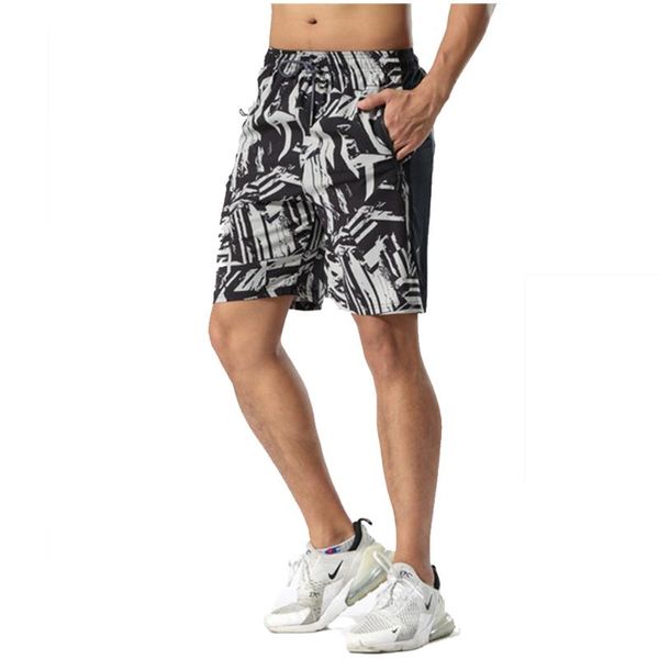 

summer breathable light basketball training shorts running fitness sports leisure comfortable quick drying men's, White;black