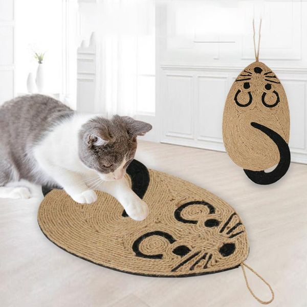 

cat toys anti scratching post mat for cats natural sisal furniture foot chair protector pad climbing tree scratch board #3
