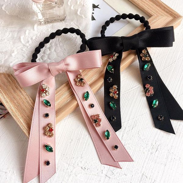 

hair clips & barrettes fashion cloth ribbon bow elastic bands crystal rhinestone jewelry headdress hairbands headpiece accessories for women, Golden;silver
