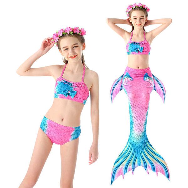 

2021 children clothing mermaid swimsuit girls bikini split, White;black