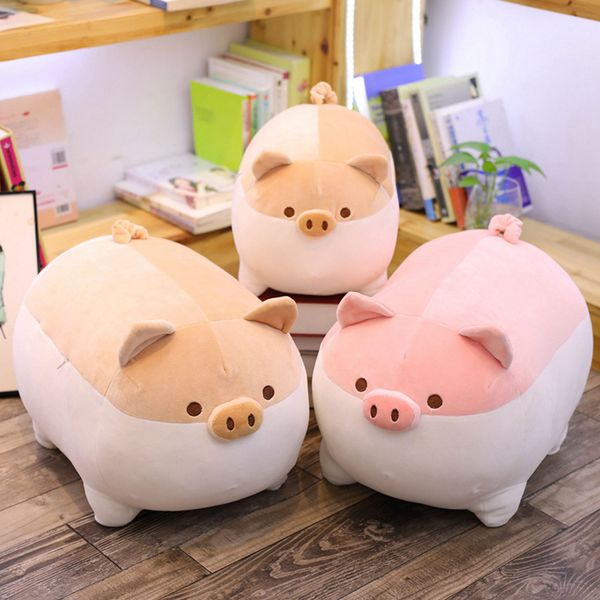 

40/50CM Kawaii Fat Pig Stuffed Animal Plush Pillow Stuffed Pig Doll Toy Kids Cuddling Plushie Children Birthday Gift, White
