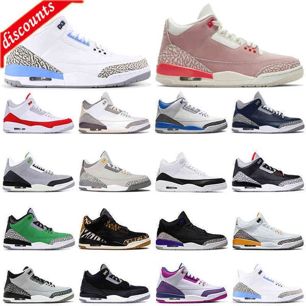 

{walking}jumpman 3 3s men basketball shoes racer blue rust pink court purple midnight navy laser orange cement mens trainers outdoor sports