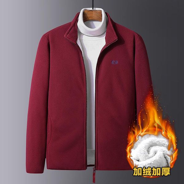 

men's jackets jacket spring and autumn 2021 thin wei clothing casual grabbed velvet warm man, Black;brown