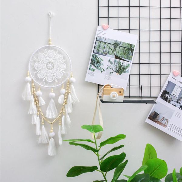 

decorative objects & figurines mini handmade dreamcatchers moon wind chimes dreamcatcher net hanging decoration ornament for room car bo eve