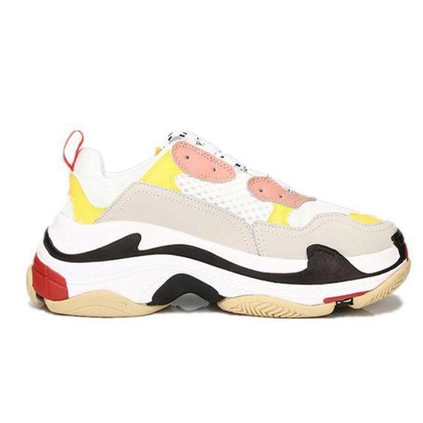 

paris clear sole crystal bottom triple-s leisure dad running shoes platform triple s sneakers neon green men women superior hop999