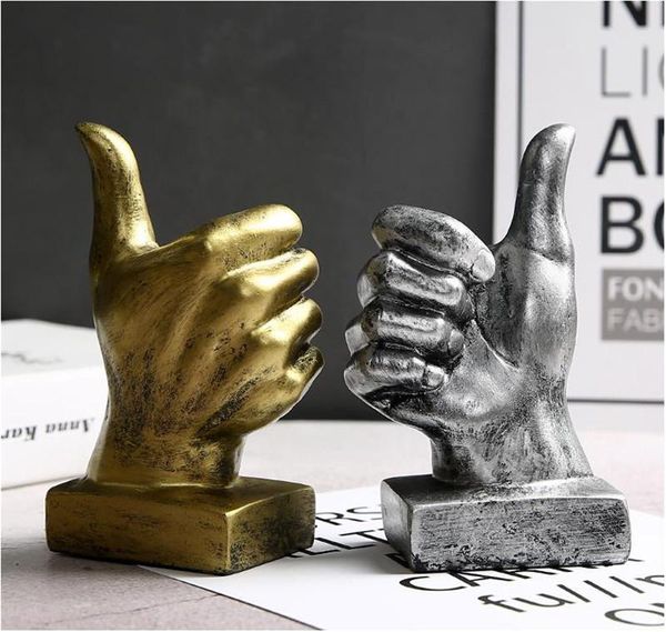 

decorative objects & figurines [vip] retro resin crafts victory ok praise gesture model ornament home decoration living room entrance desk r