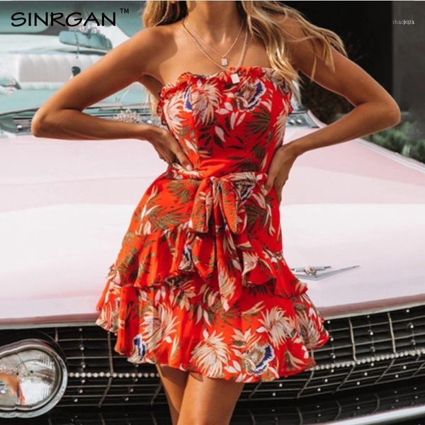 

off shoulder party dress women summer dresses vestidos straples floral print boho beach mini sundress robe femme1, Black;gray