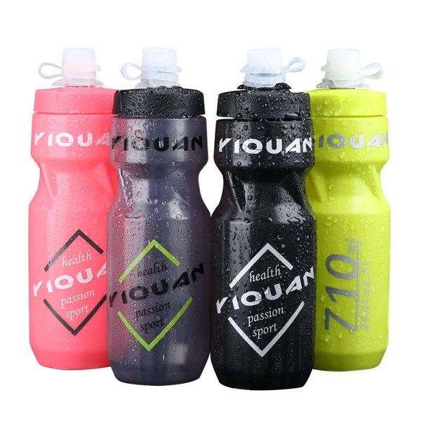 

water bottles & cages plastic mountain bike kettle 4 colors portable lightweight dust cover bottle cycling camping running