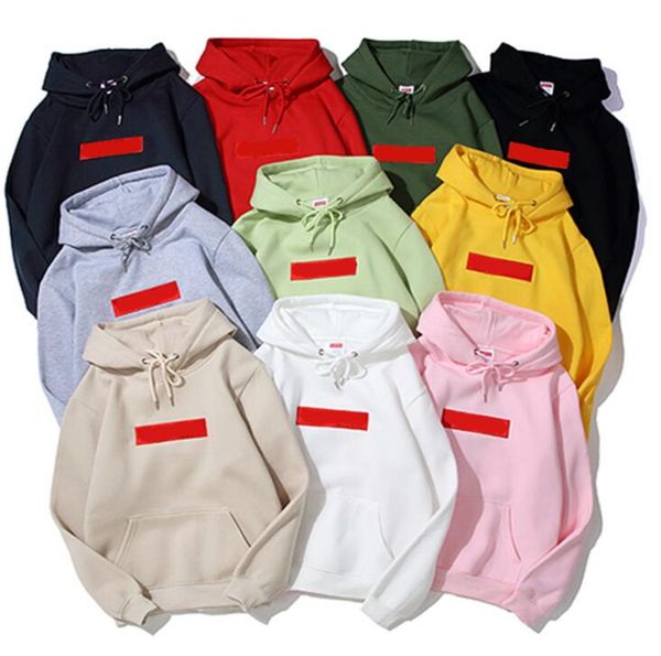 

autumn 2021 paris sp fashion designer men's hoodie 14 colors blend women's hoodies heavy fleece warm comfort cotton, Black