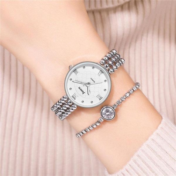 

wristwatches luxury crystal bracelet watch women rose gold steel strap ladies wrist watches brand clock relogio feminino 2021, Slivery;brown