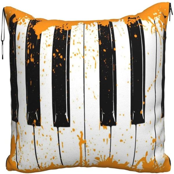 

blankets paint piano black and white button travel pillow blanket 2-in-1 backpack strap compact airplane