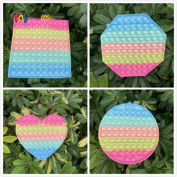 

big size 20cm rainbow funny fidget toy antistress toys for children push bubble sensory autism special needs anxiety stress gifts
