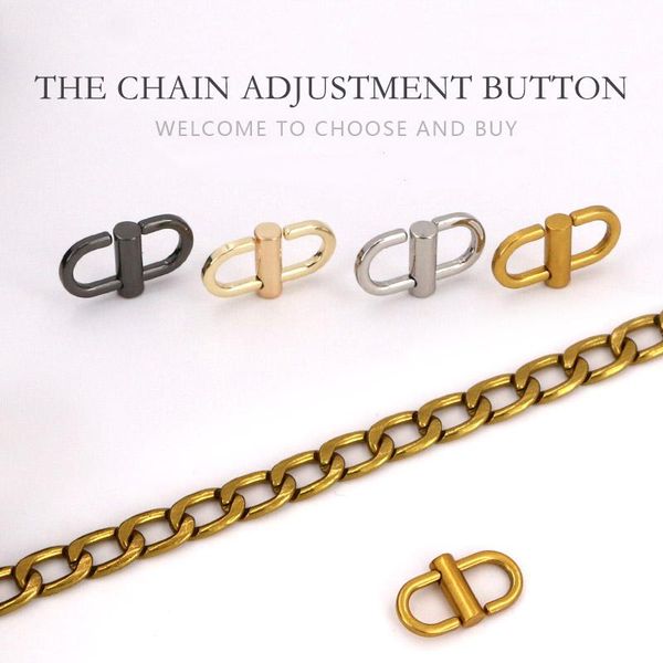 

bag parts & accessories adjustable metal buckle clip handbag chain length shortening adjustment, Black