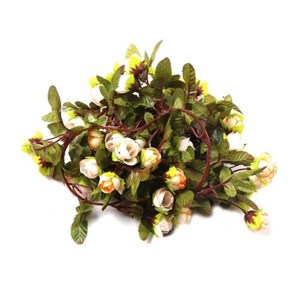 

decorative flowers & wreaths 2.2m 30leds artificial rose leaves vine string garland light lights copper wire hanging battery power for we