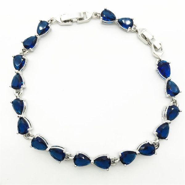 

women fashion jewelry braceletswhite gold filled zircon montana stone lady's bracelet bowknot design for ol arrival link, chain, Black