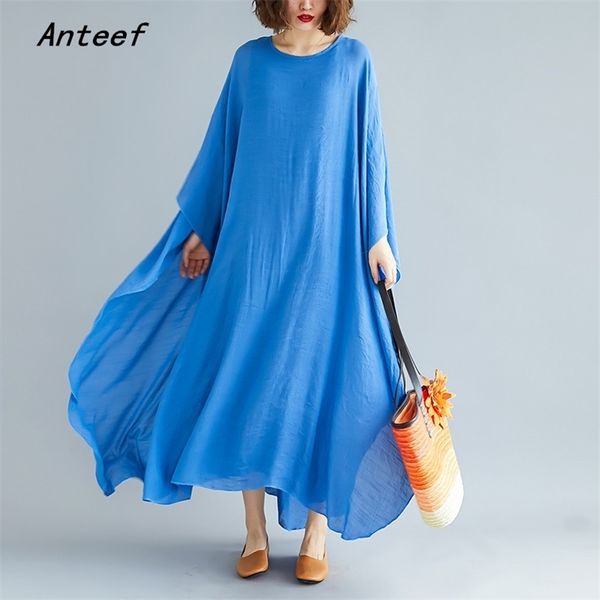 

short sleeve plus size cotton chiffon vintage dresses for women casual long loose sun summer beach dress elegant clothes 210517, Black;gray