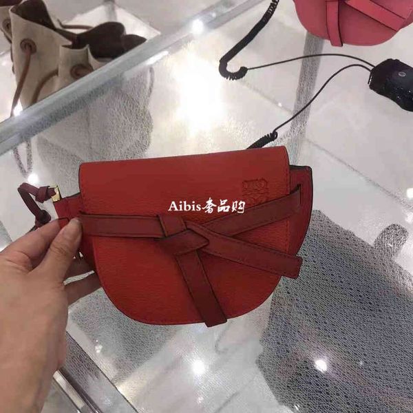 

handbag hookloewe / luo yiwei women's new gate mini saddle bagluggage tag