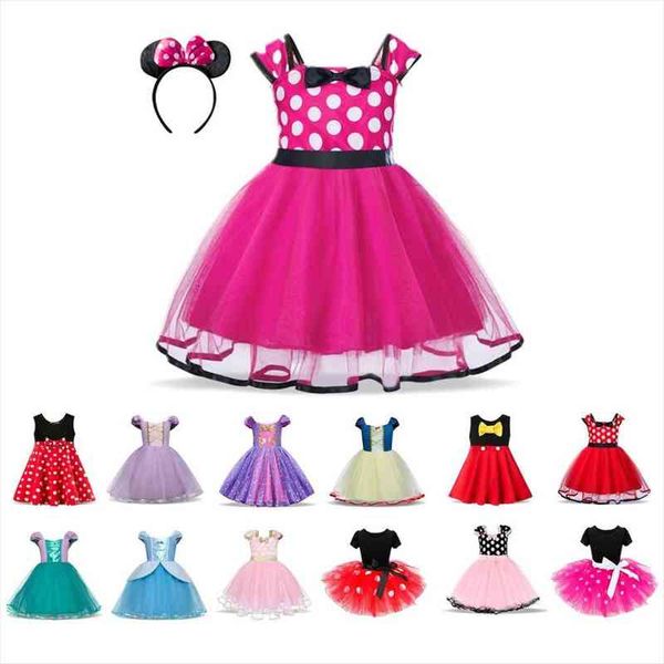 

fancy 1 year birthday girl dresses party for cosplay mini mouse up halloween disguise princess clothes 0-6 ys, Red;yellow