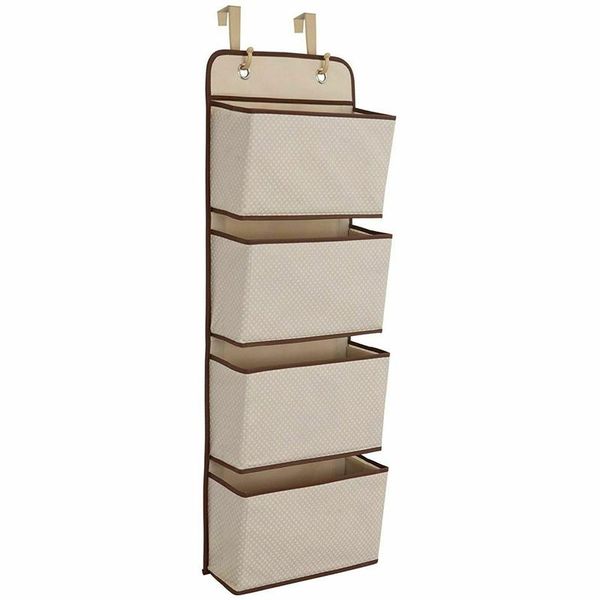 

pocket bathroom hanging storage organizer wall door hanger shower caddy basket boxes & bins
