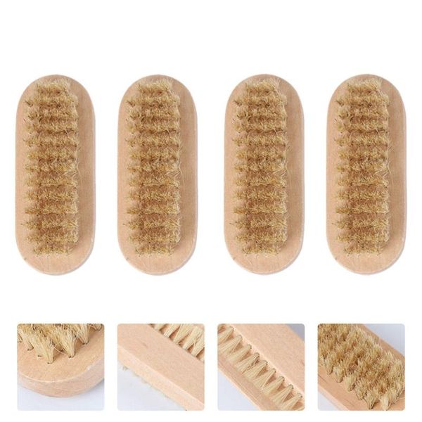 

nail brushes 4pcs double side wooden bristles manicure art, Yellow