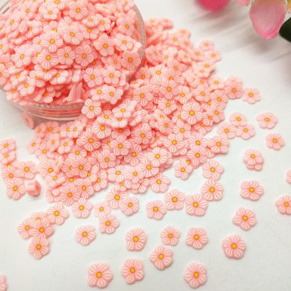 500 g/lotto Rosa Fiore Margherita Argilla Polimerica Colorato per L'artigianato FAI DA TE Piccolo Carino 5mm di plastica klei Particelle di Fango 0380