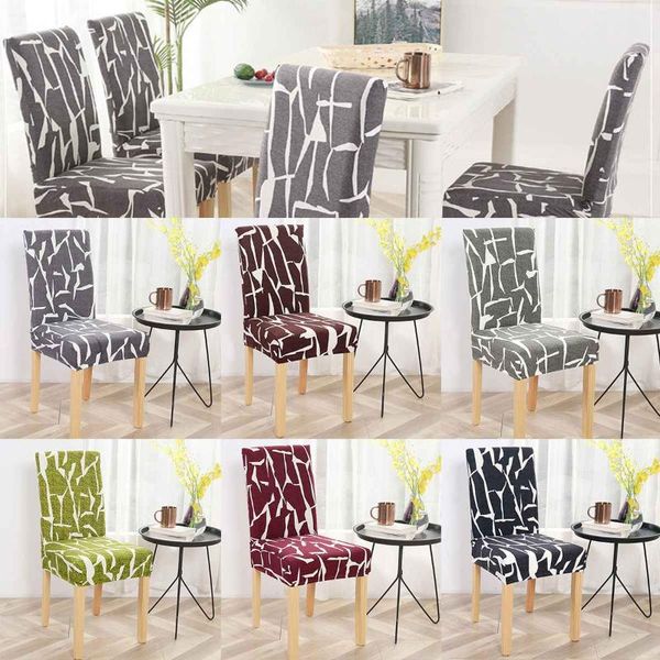

chair covers big elastic printing dining slipcover modern removable anti-dirty kitchen seat case stretch cover for banquet
