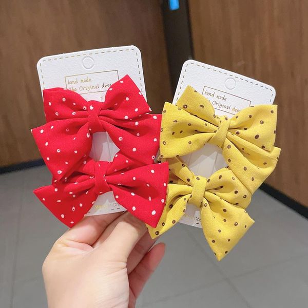 

hair accessories 2021 girls red butterfly knot rope love spot circle girl double horsetail head fashion, Slivery;white