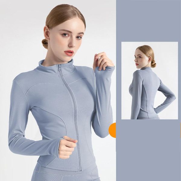 

sports jacket women's workout clothes long-sleeved quick-drying tight-fitting yoga cardigan training running suit outfit
